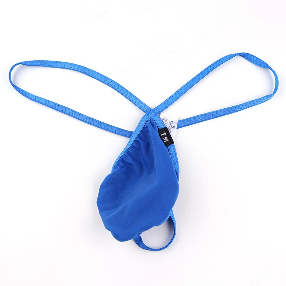 Thong Mens Mesh Front Pouch Bag Briefs Tight T Pants G-String Underwear T-Back Briefs Sexy Micro Low-rise Pouch Panties