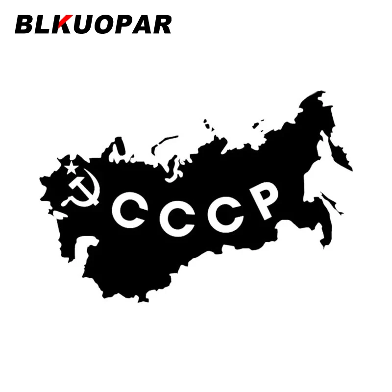 

BLKUOPAR Cccp Map Graphics Car Stickers Creative Decal Scratch-Proof Die Cut Air Conditioner Surfboard Car Styling