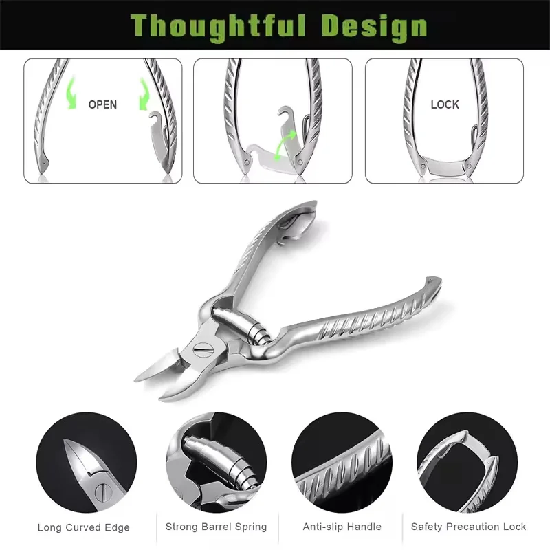 Nail Clippers For Thick Or Ingrown Toenails Super Sharp Long Handle Nail Trimmer Cutter Professional Manicure Pedicure Tools 3