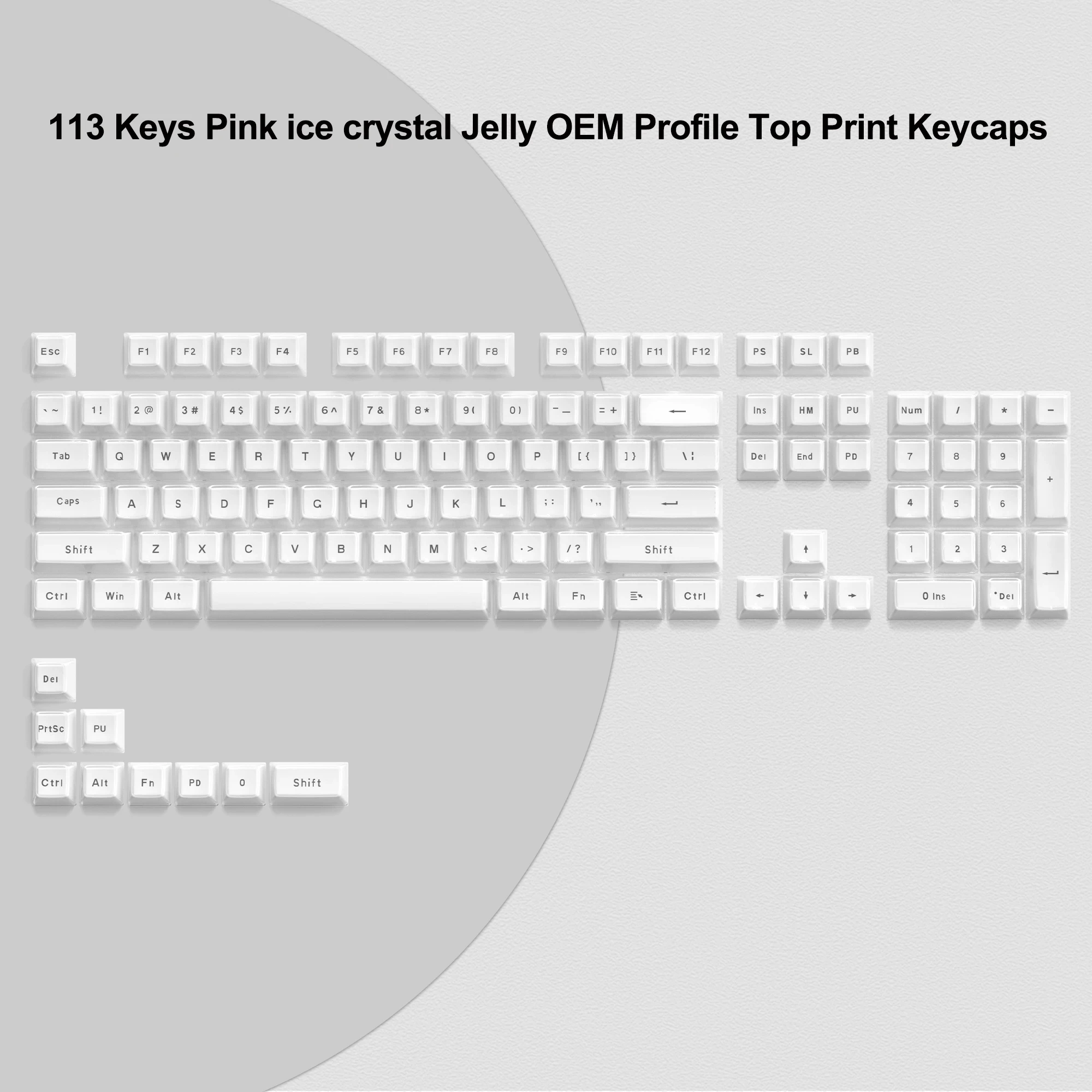 Pink Jello Crystal Translucent Keycap