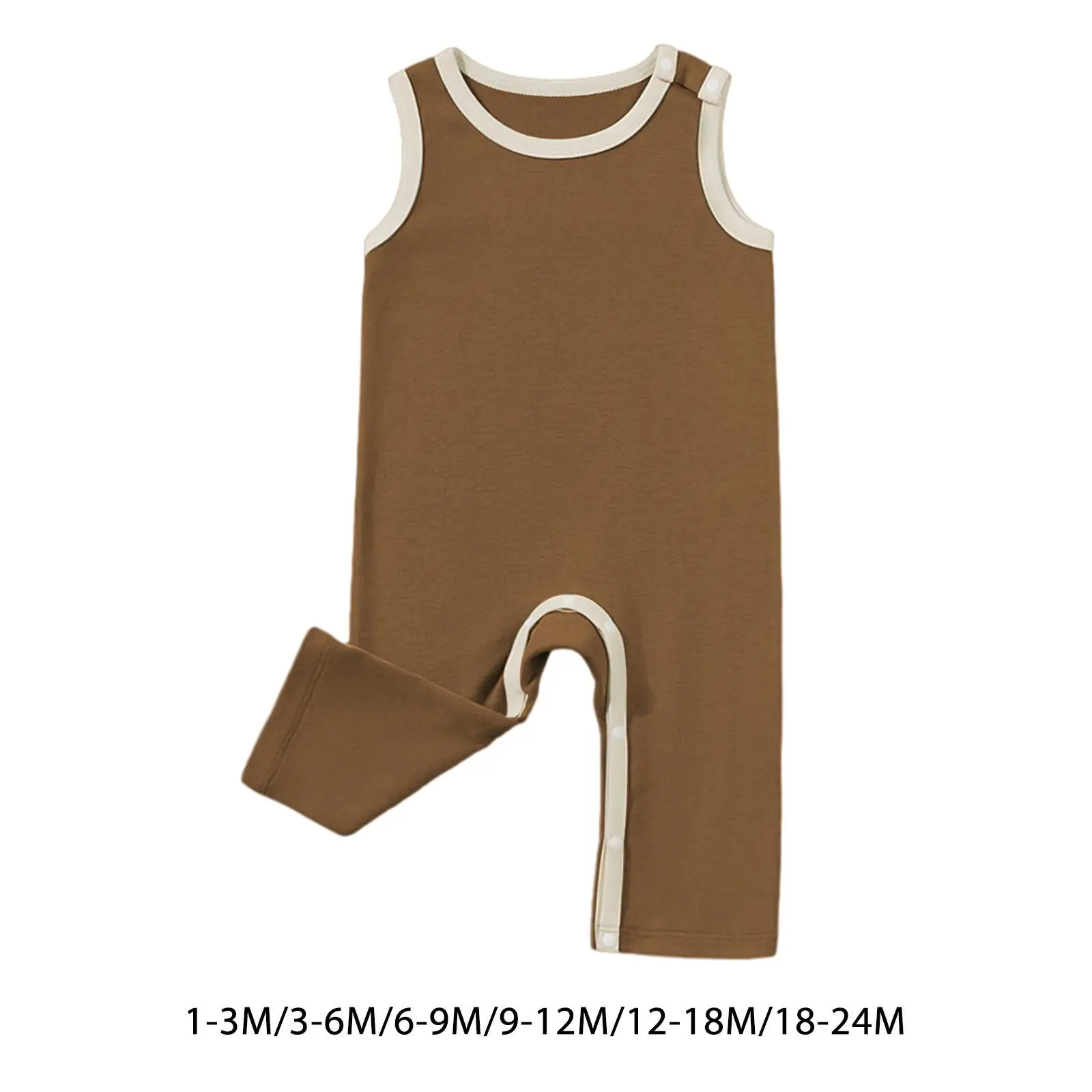 

Baby Summer Romper Round Neck Cotton Baby Boys Girls Sleeveless Romper for Festival Outdoor Family Gathering Homewear Casual
