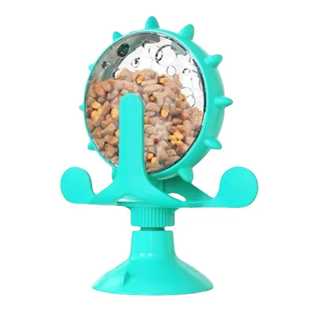 Cat and Dog Bowl Pet Supplies Cat Toy Leaking Balls,Rotating Windmills To Tease The Turntable Fun, Slow Food, Universal dog toys 5