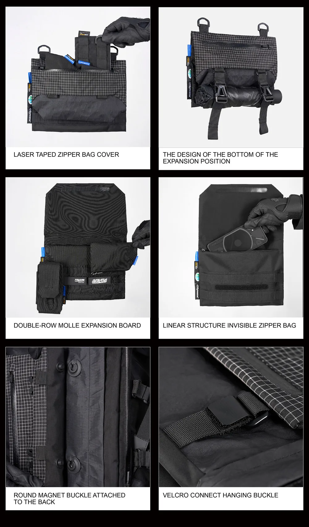 Reindee Lusion 24ss FP01 Multifunctional backpack combined materials xpac cd hard shell techwear accessories edc carrier