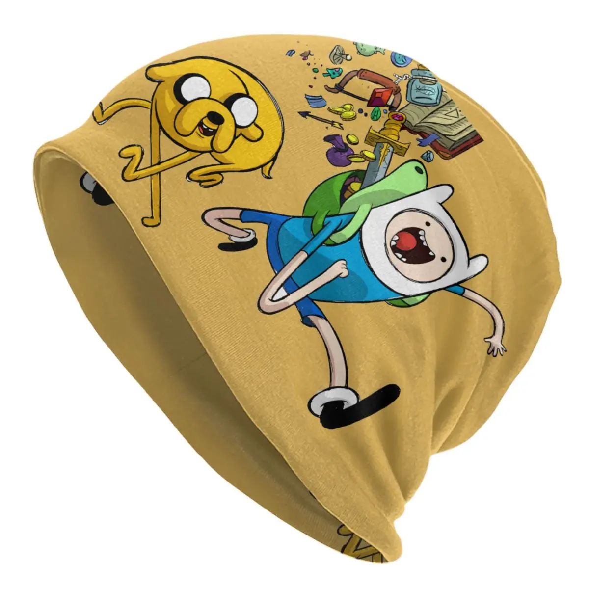 

Finn Jake Cartoon Bonnet Hats Fashion Knitted Hat For Men Women Autumn Winter Warm Adventures Manga Time Skullies Beanies Caps