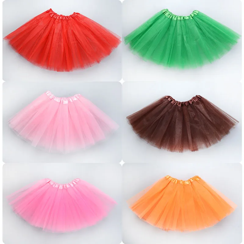 Girl Elastic Ballet Dancewear Tutus Mini Skirt for Birthday Party Dance 3 Layer Tulle Tutu Skirt for Kids Princess 2-8Y Girls for ballet tutu skirt