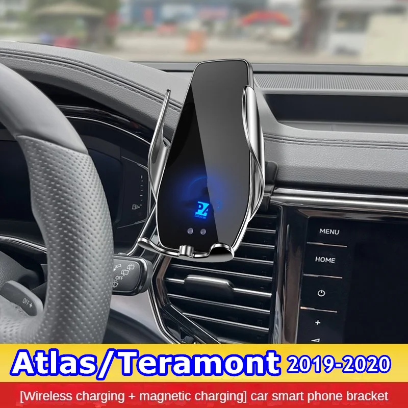 

2019-2020 For Volkswagen Atlas X VW Teramont X Mobile Phone Holder Wireless Charger Car Mount Navigation Bracket GPS Support