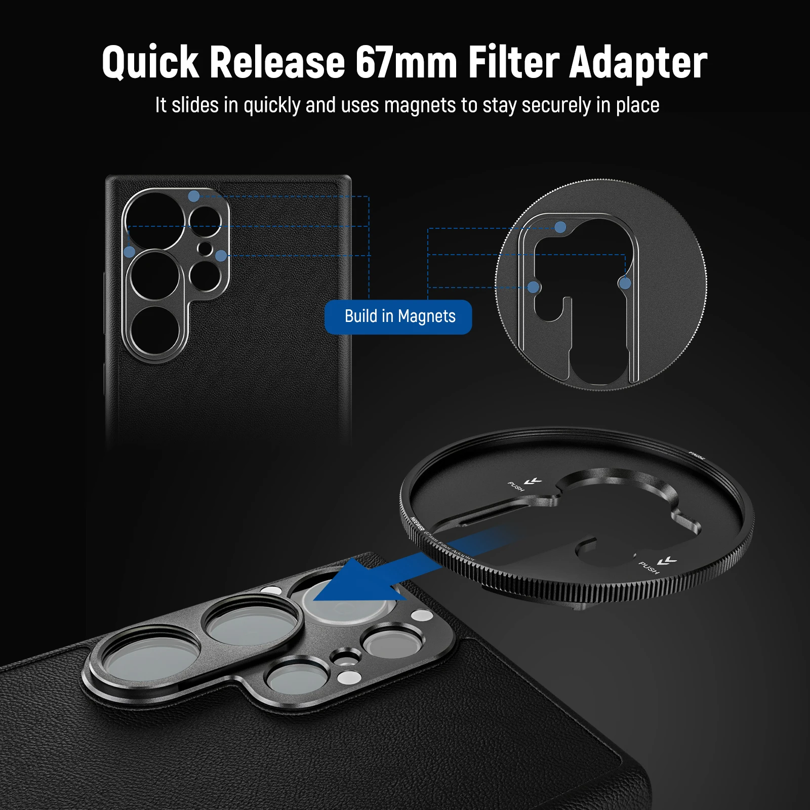 Neewer S24 Ultra Cage Phone Case with 17mm Lens & 67mm Filter Mount 3