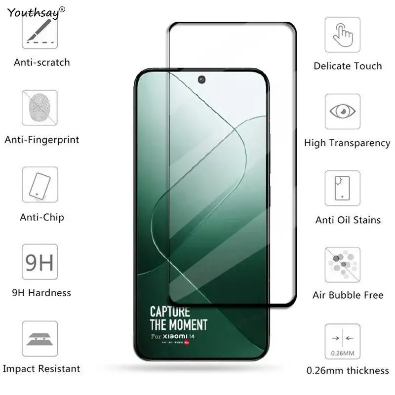 6 in1 Deckglas für Xiaomi 14 gehärtetes Glas für Xiaomi 14 13 Displays chutz folie HD-Schutz Telefon Objektiv Film Xiaomi 14