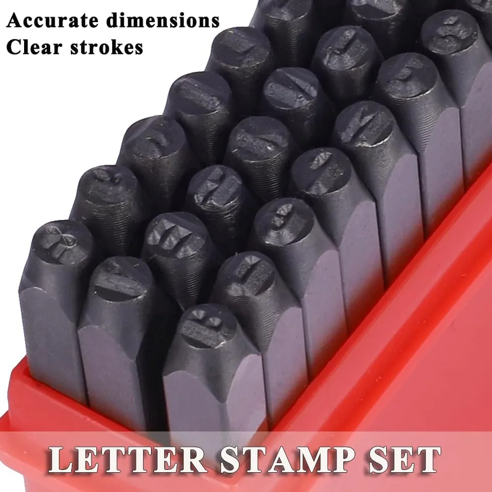 YFUK Alphabet Stempel Set - 27-teilig Aus Stahl Für Metall & Leder