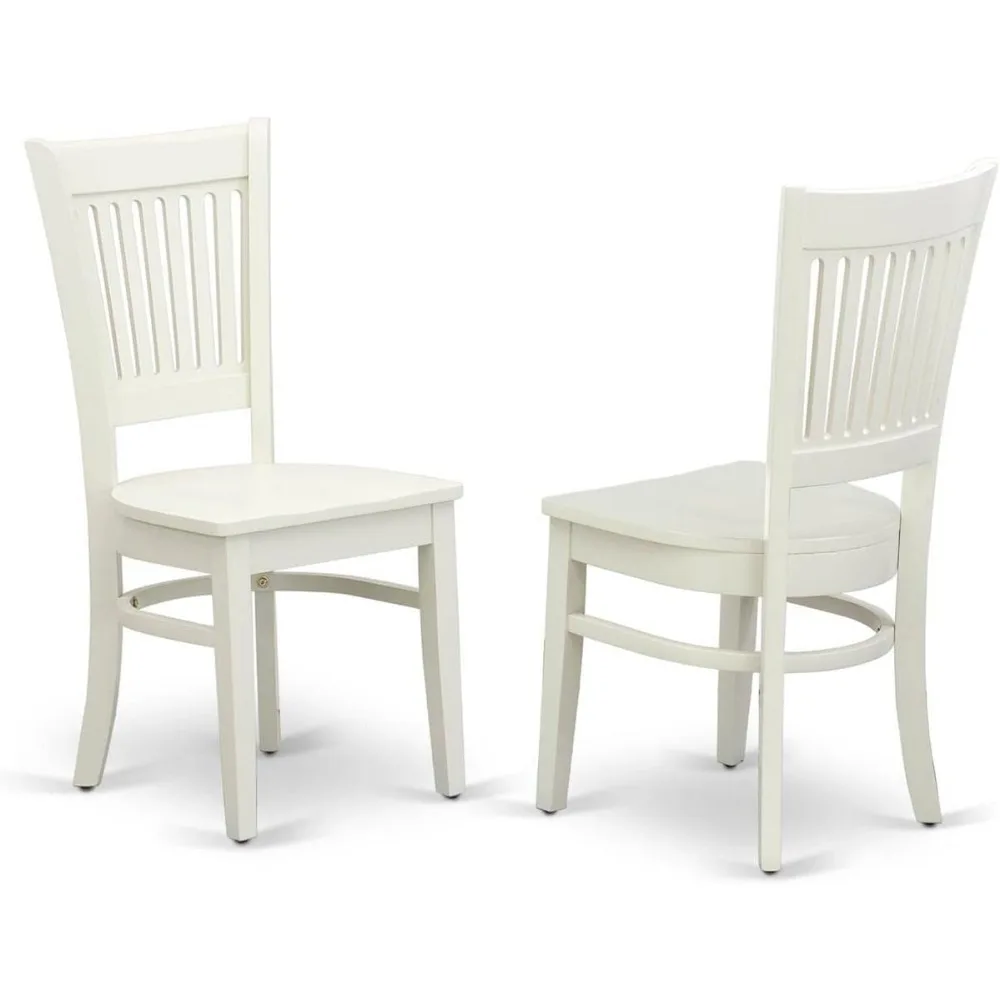 Kitchen Dining Chairs-Slat Back Wood Seat Chairs