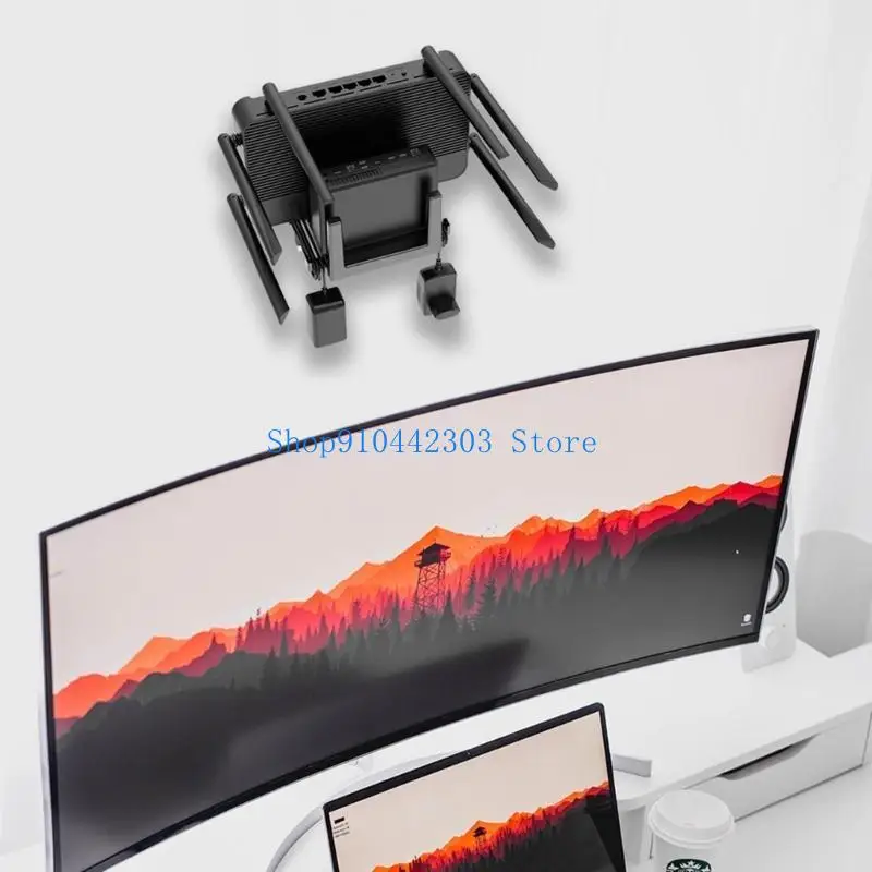 652F Wall Mount Bracket For Routers Modems Boxes Holds Thick Devices Up ...