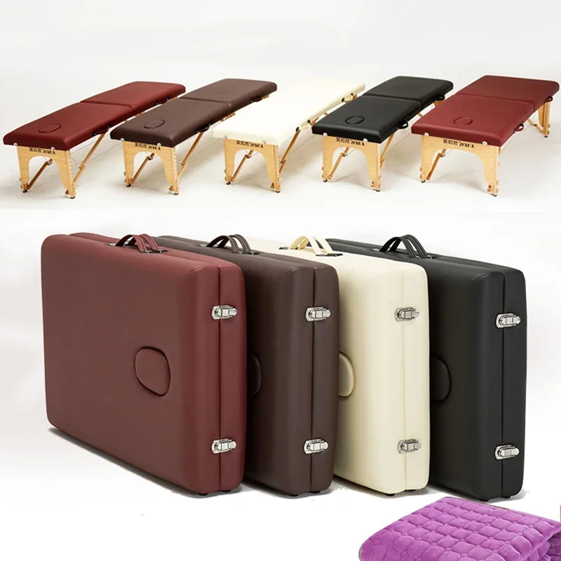 

Portable Wooden Folding Massage Bed Tattoo Lash Lounge Face Massage Table Ear Cleaning Adjust Camilla Masaje Salon Furniture