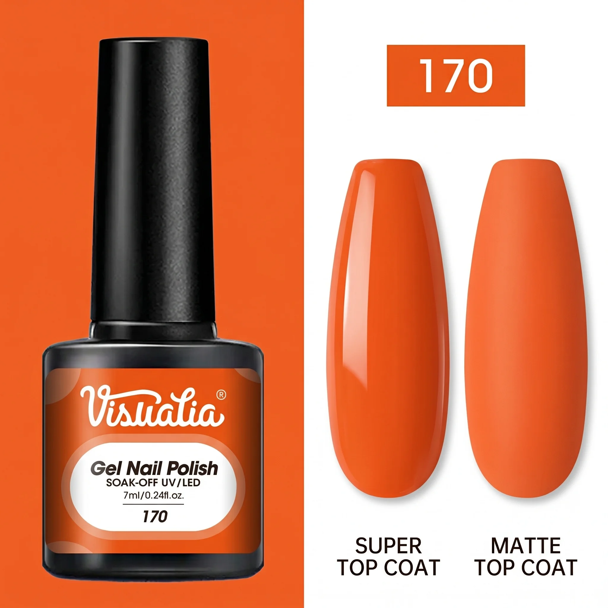 Vibrant Orange Gel Nail Polish – Long-Lasting & Easy Application