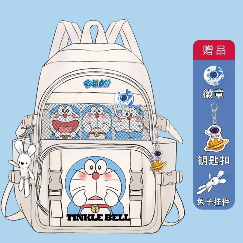 Doraemon Cartoon Backpack Primary School Grade 1 to Grade 5 Cute Schoolbag Junior High School Students Backpack 35x16x45cm 6