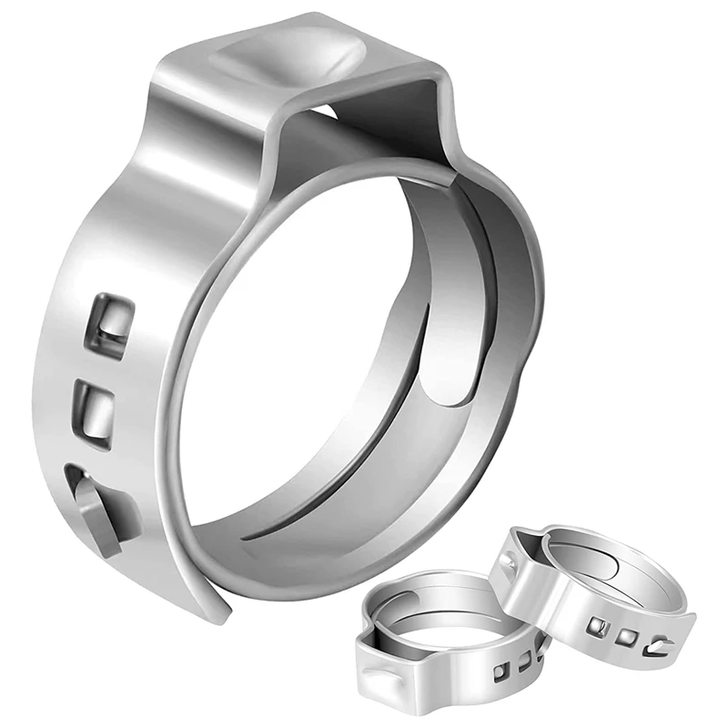

100 PCS Pex Cinch Clamp Rings High-Quality 304 Stainless Steel Pex Crimp Rings 3/4-Inch