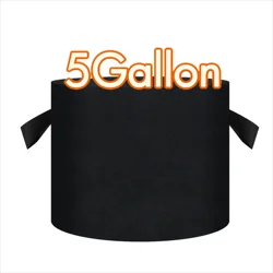 Thickened Non-Woven Felt Fabric Grow Bags with Handles - 5 Gallon Capacity for Vegetables, Flowers, and Plants (5-20 Pack) (5 Gallon)