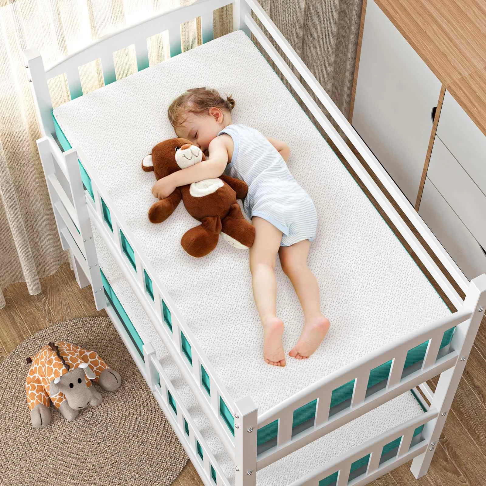 Betrokken ontsmettingsmiddel tieners 2 Stage Baby Memory Foam Wieg Matrassen Baby Peuter Kinderbed Matras Met  Waterdichte Voering & Verwijderbare Matrashoes Ru voorraad| | - AliExpress