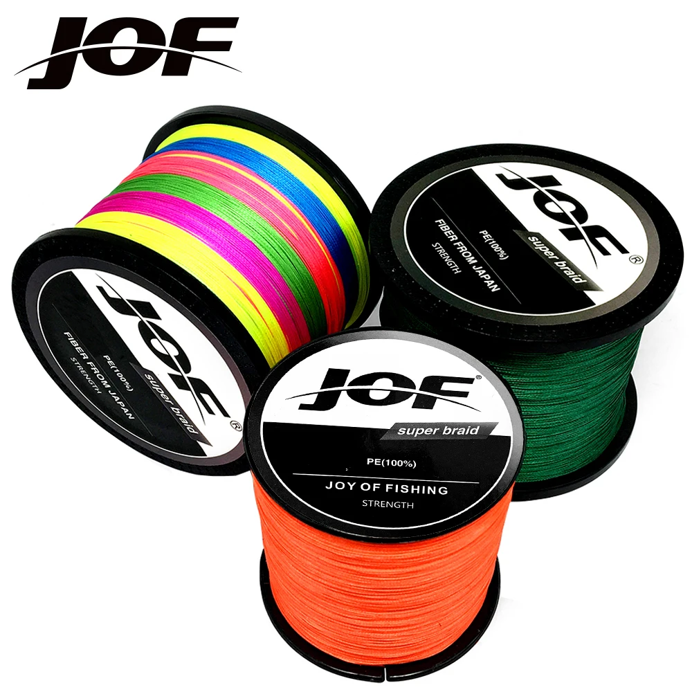 

JOF Fiber Fishing Line 0.14mm-0.5mm Baitcasting Line Lure Line PE Braided Wire Fishing Line 8 Strands 1000M Strong Multifilament