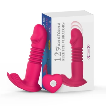 New Arrival 12 Functions Stretch Vibrator Sex Toys G Spot Vibration Silicone Waterproof Female Vagina Clitoris 5