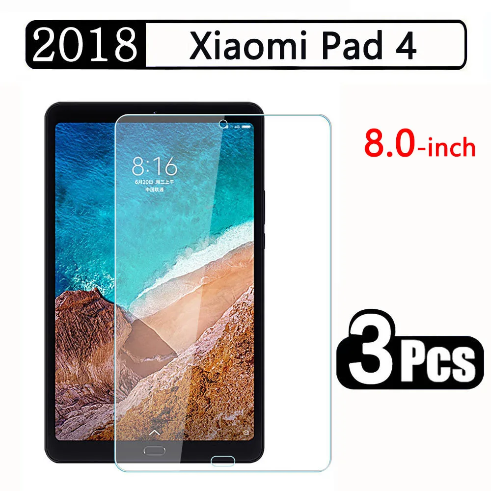 

(3 упаковки) Закаленное стекло для Xiaomi Mi Pad 4 8,0 2018 защита экрана от царапин