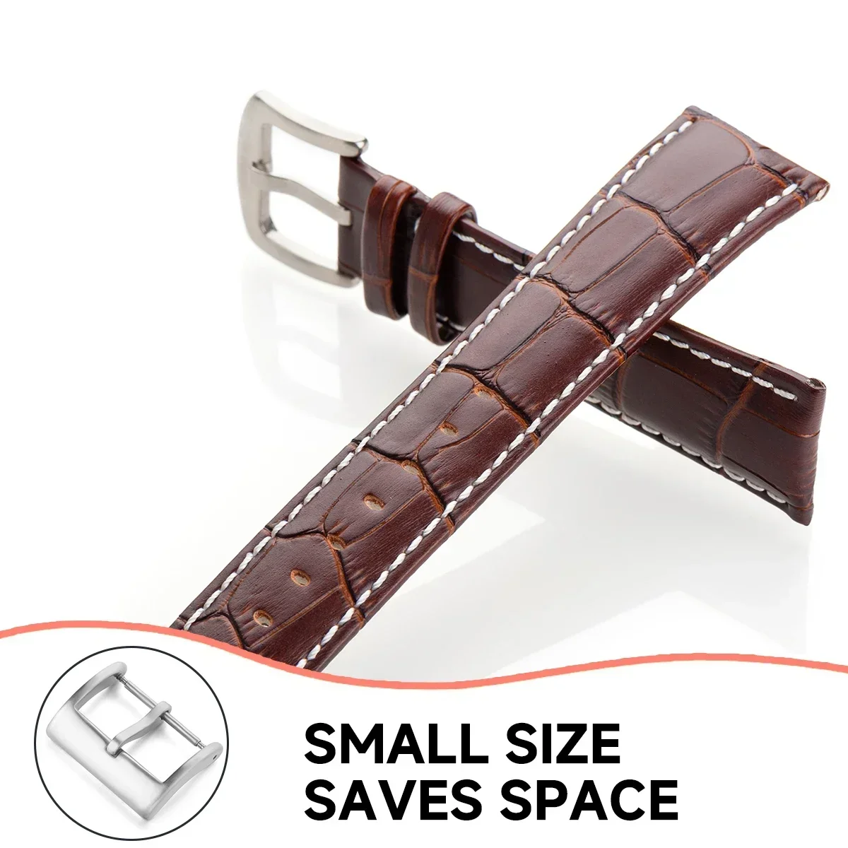 Stainless Steel Brushed Matte Watch Strap Buckle in Black Gold Finish