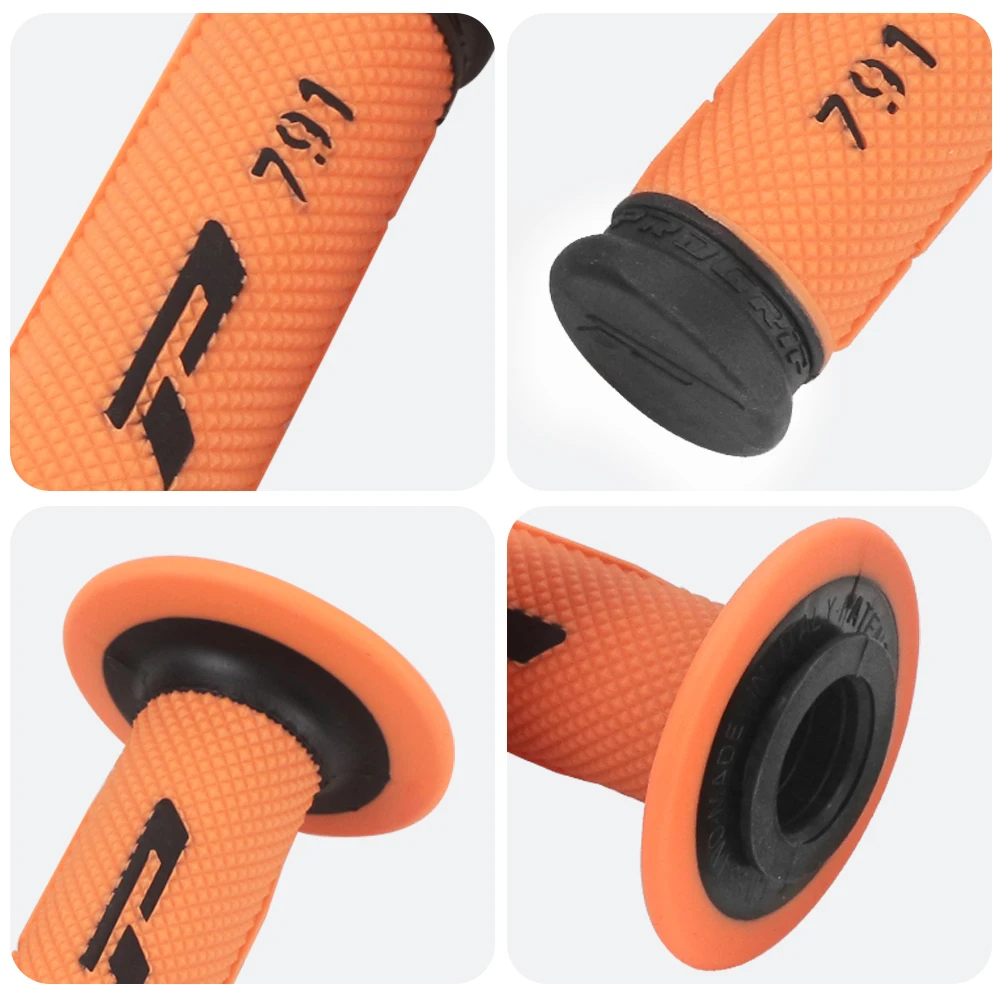 High-Performance Universal Rubber Motorcycle Handlebar Grips - 24mm