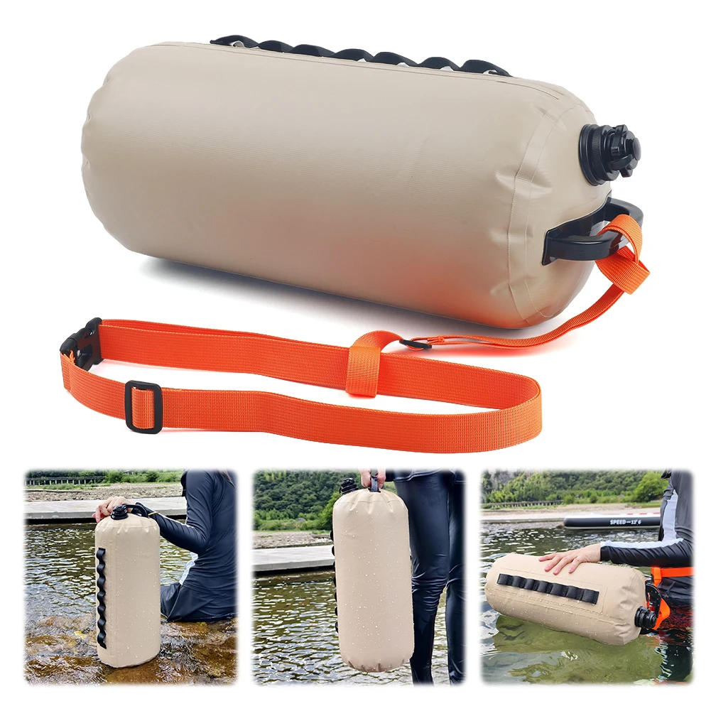 Swimming Buoy Multifunctional Swim Buoy Float with Belt Water Weight Bag Water Container Bag for Kayaking Boating Fishing