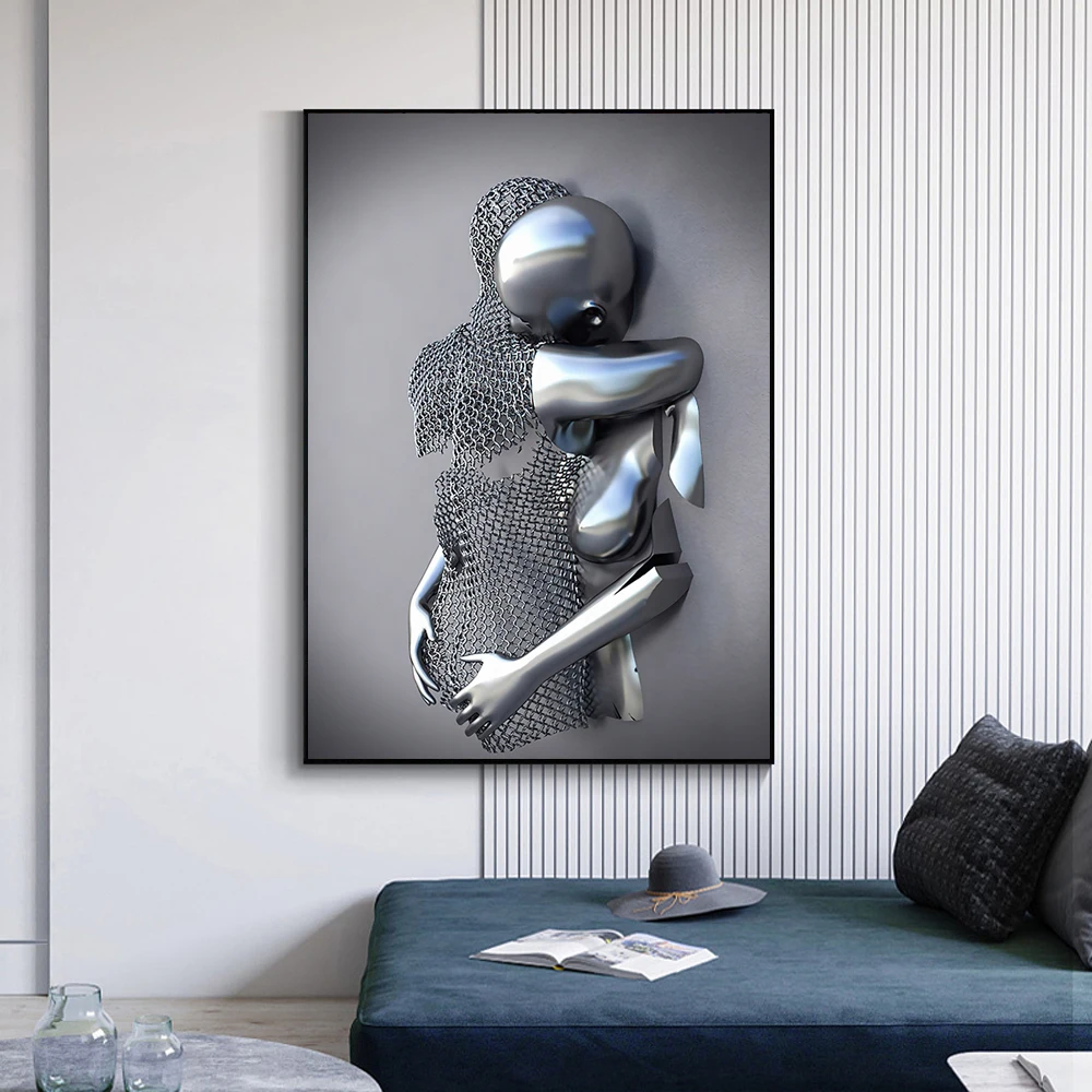 Abstract Metal Portrait Wall Art 4 | Abstract Metal Portrait Wall Art 4