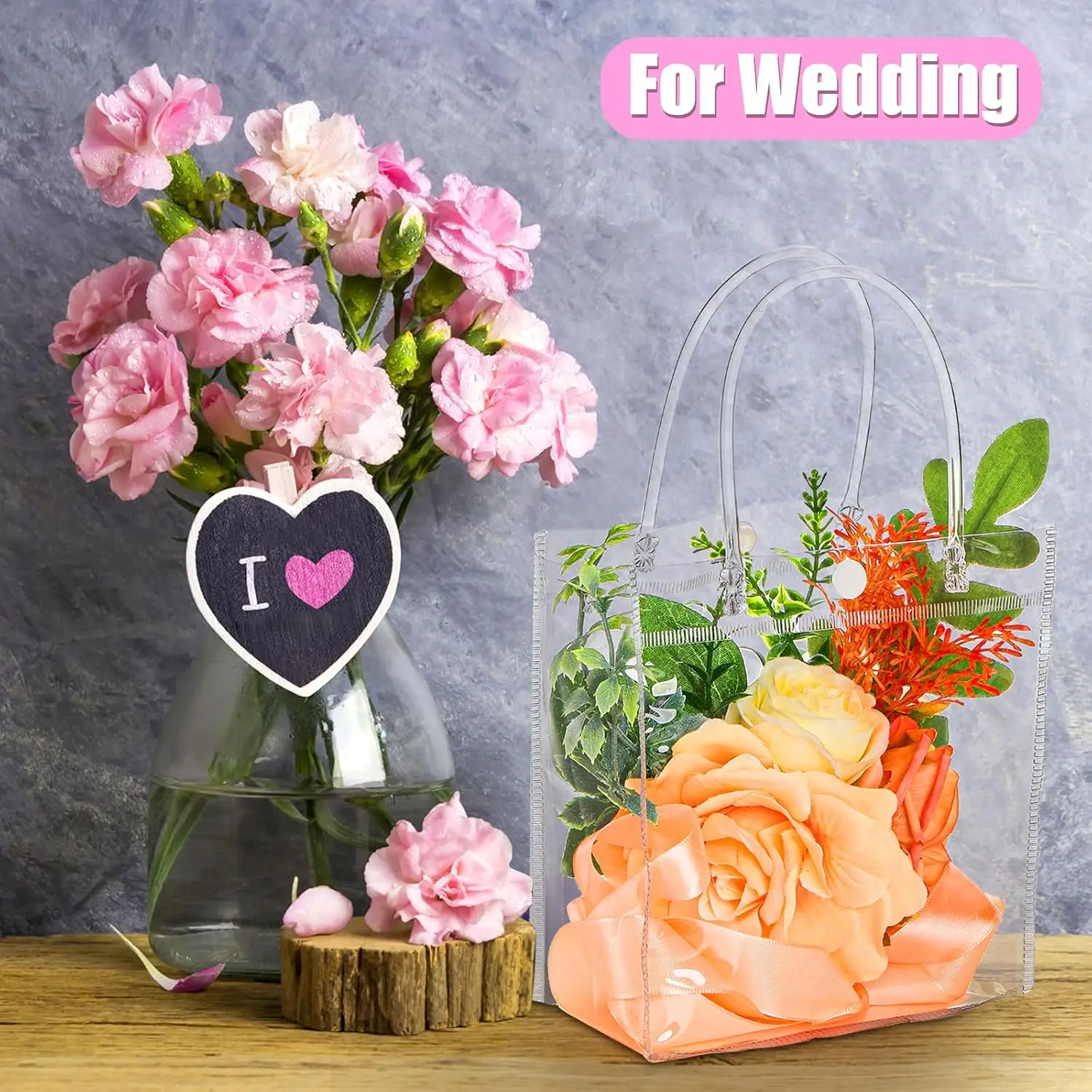 10pcs Transparent Gift Bags Candy Bags Christmas Halloween Souvenirs Parties Birthday Gifts Anniversaries Weddings