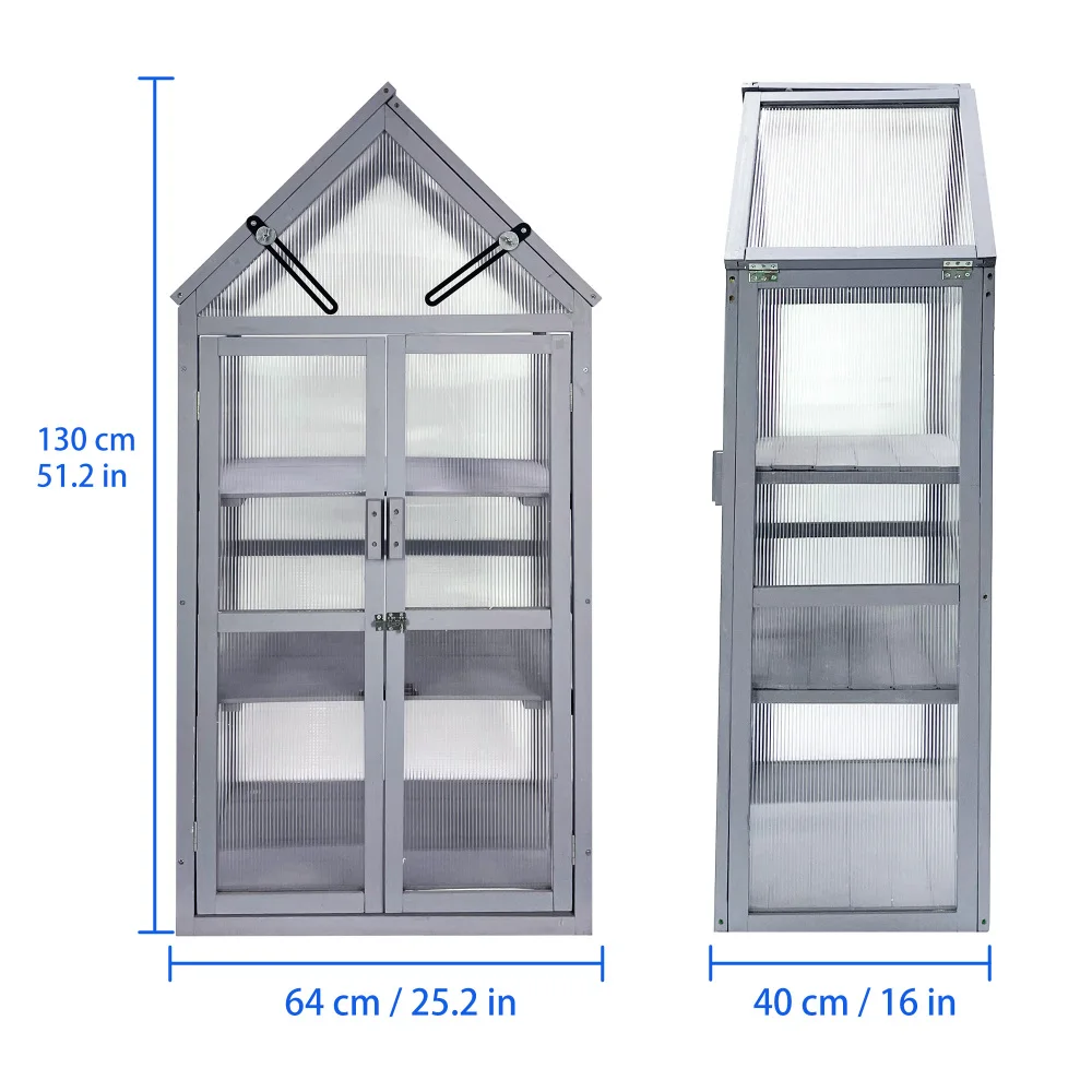 Mini Wooden Greenhouse Kit 5