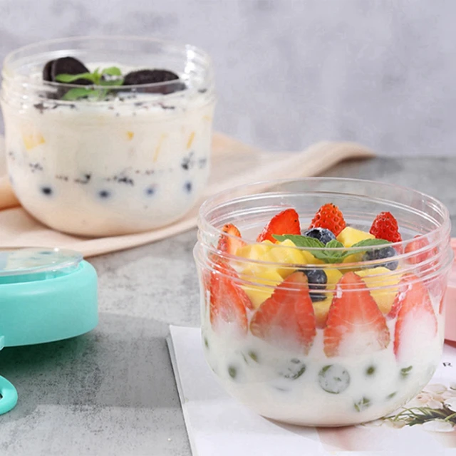 Overnight Oats Container Airtight Oatmeal Glass Jars With Lid And Spoon  Portable Waterproof Mason Box For Oat Milk Cereal Fruit - AliExpress