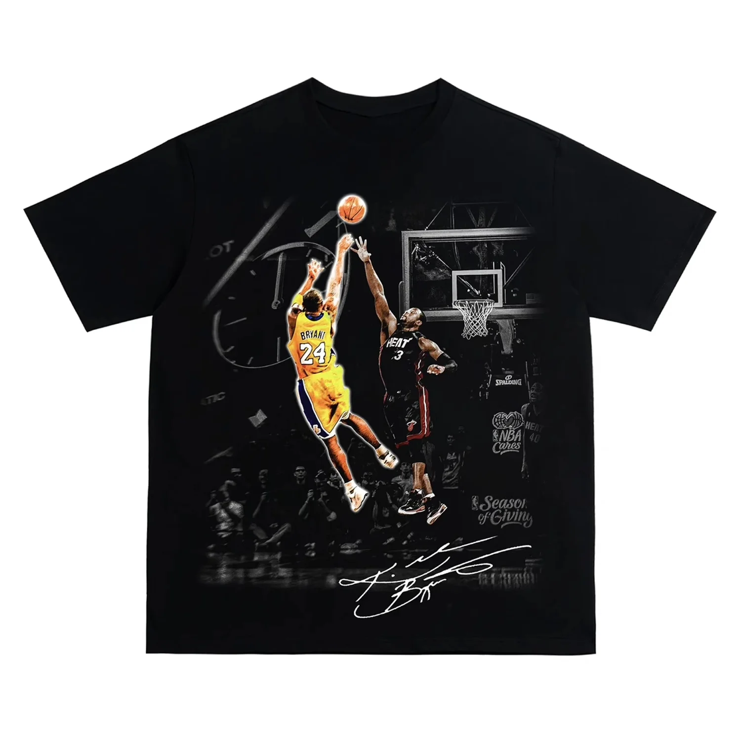 Michael-The Shot Sports Vintage T-shirt Men's Women's Short-Sleeved Tops 260 Grams Heavy Cotton