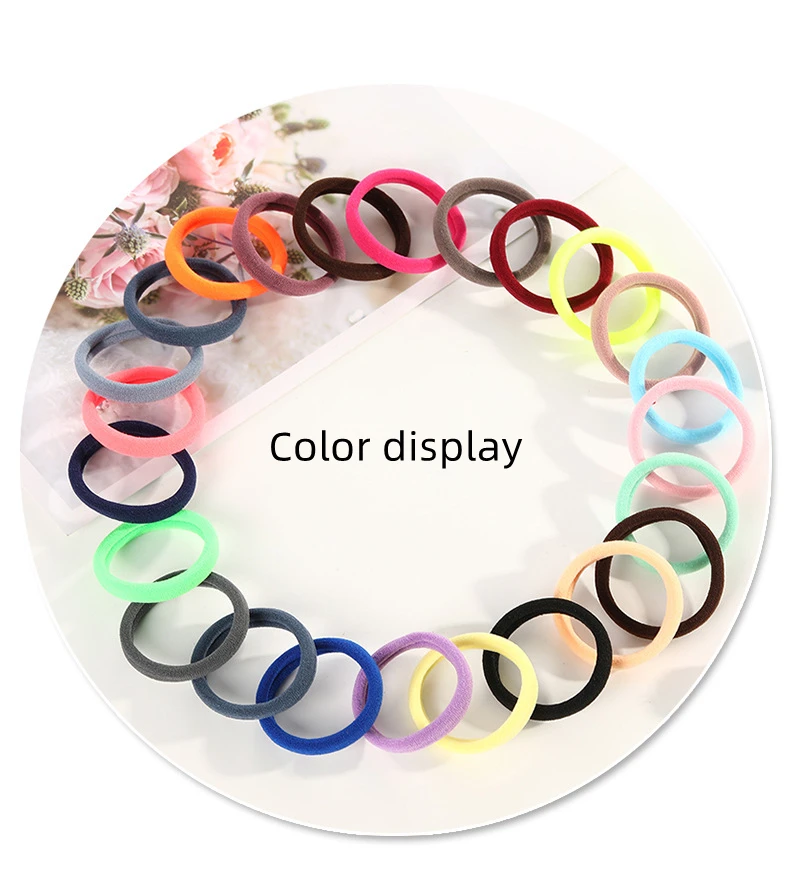 High Elasticity Seamless Hair Ties - 100-Pack Multi-Color Collection