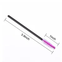 Wholesale 200 PCS Disposable Eyelash brush Mascara Wands Spoolies for Eye Lash Extension, Eyebrow and Makeup (Black&Rose red) 2