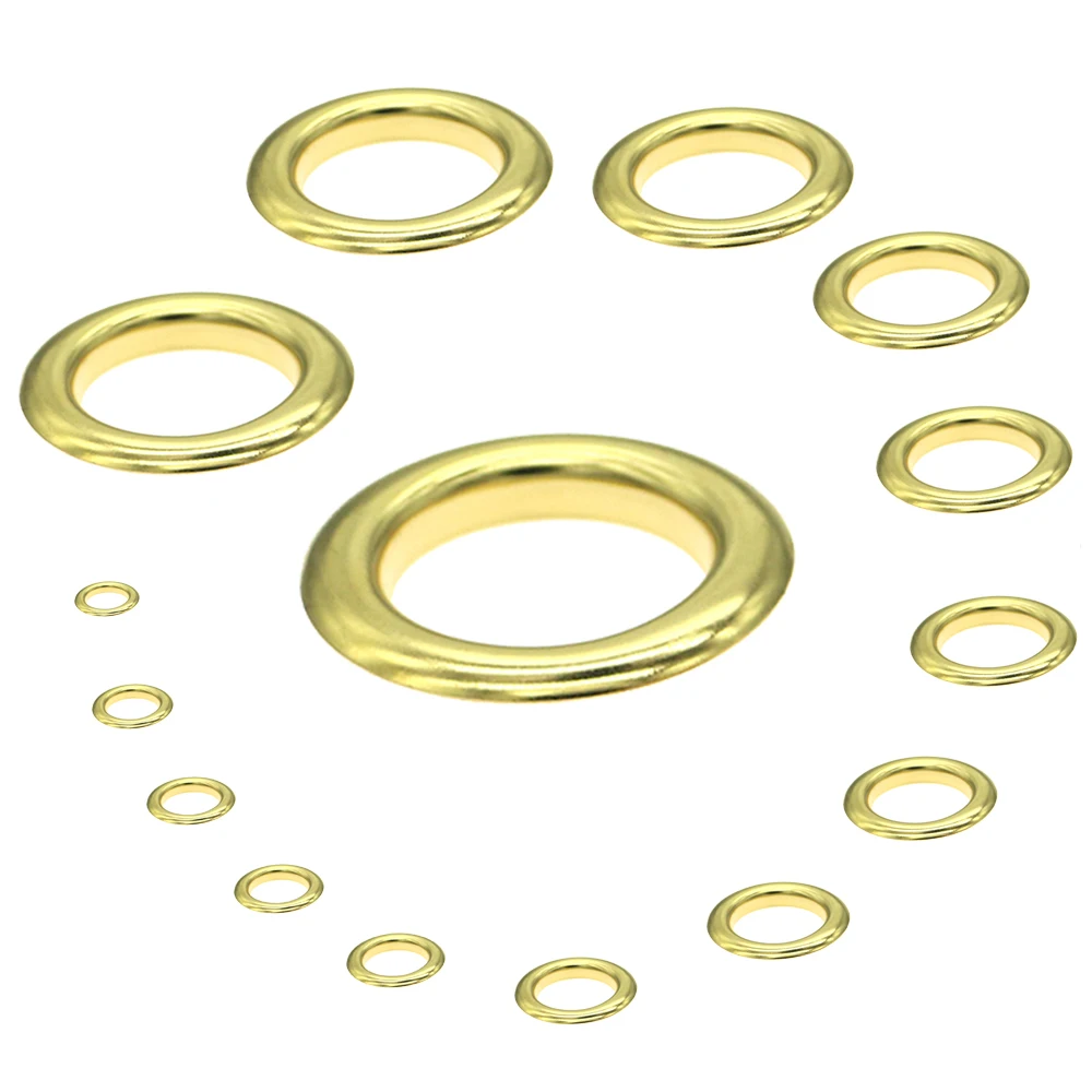 Eyelet Grommet Ring Glod Copper eyelets scrapbooking accessories Knitwear Jeans Apparel Bags Shoe 3 3.5 4 4.5 5 6 8 10 12 14 17 18 20 25 30 40mm