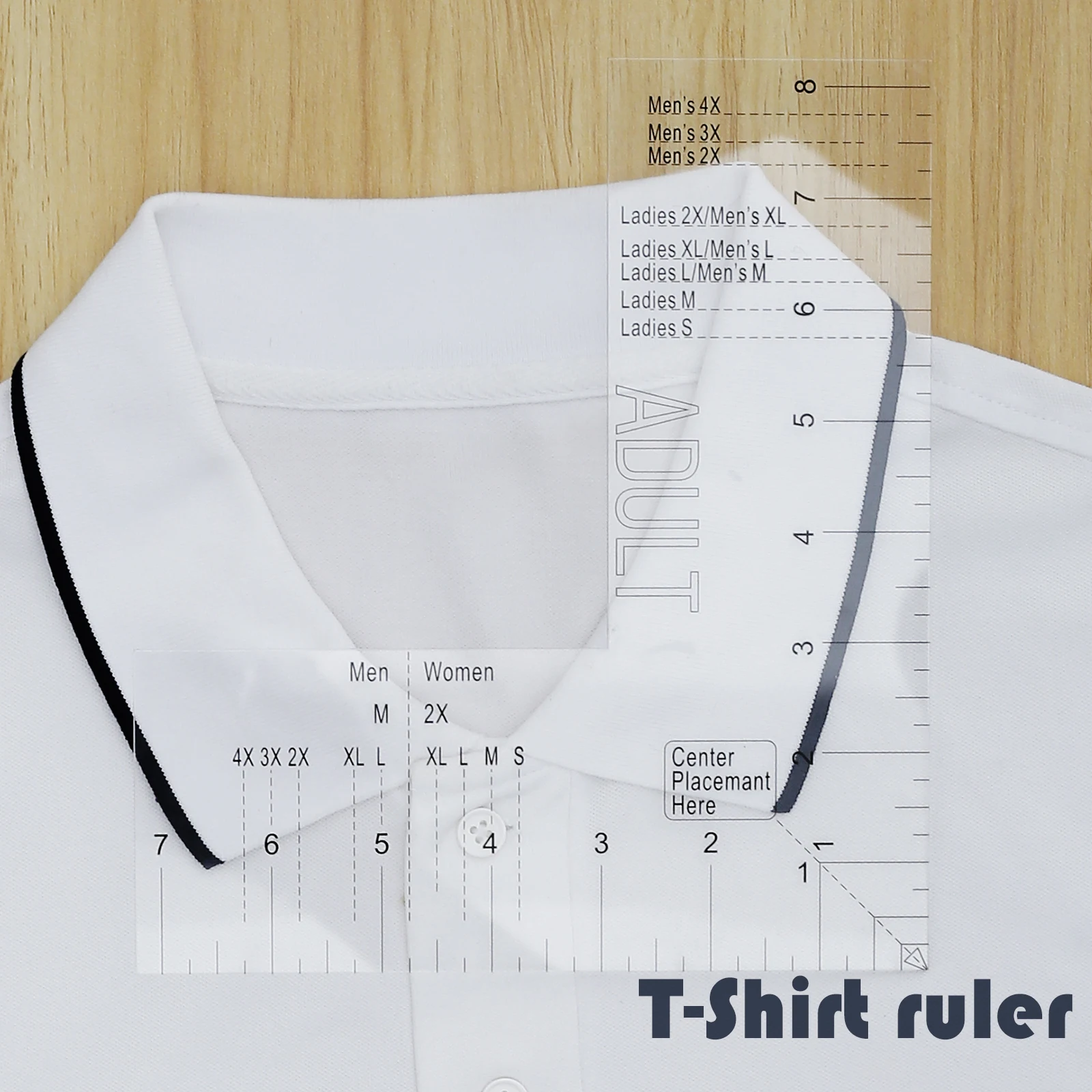 

2Pcs T Shirt Ruler Guide Acrylic T-Shirt Alignment Ruler Shirt Measuring Ruler Clear Ruler Alignment Placement Tool