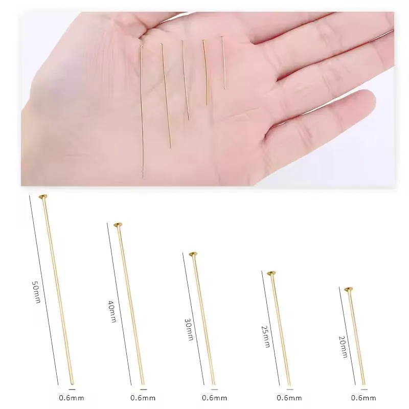 Stainless Steel Flat Head Pins 20/25/30/40/50mm Earrings Findings Needles For Jewelry Making Findings Accessories DIY Supplies