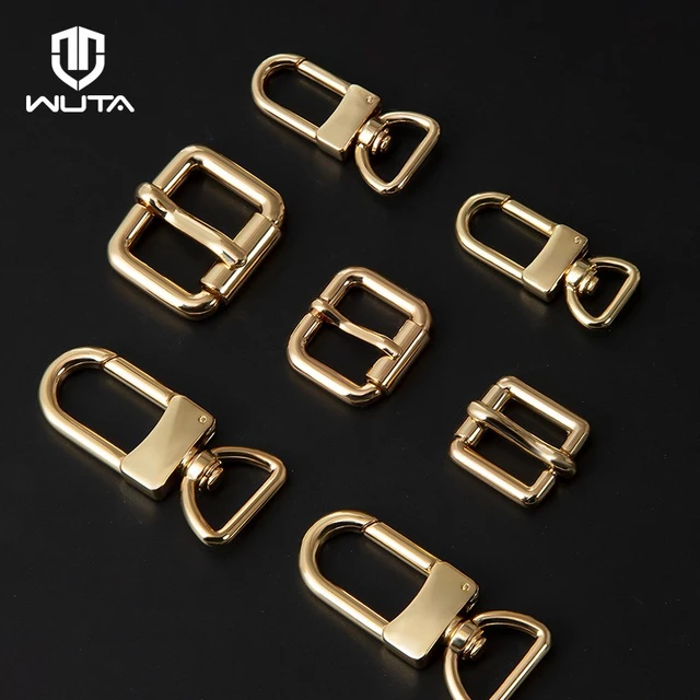 WUTA D Tail Hook Buckle D Ring Lobster Clasp Metal Roller Pin