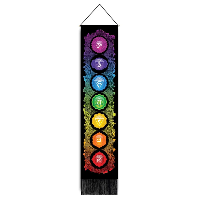

Rainbow Boho Mandala Blanket 7 Chakras Wall Hanging Tapestry