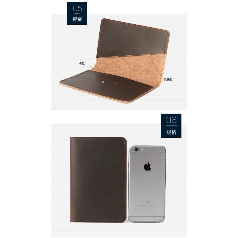 Thin passport bag cover leather man women travel passport holder credit card holder case wallet protector cover case wallet card holder passport holder