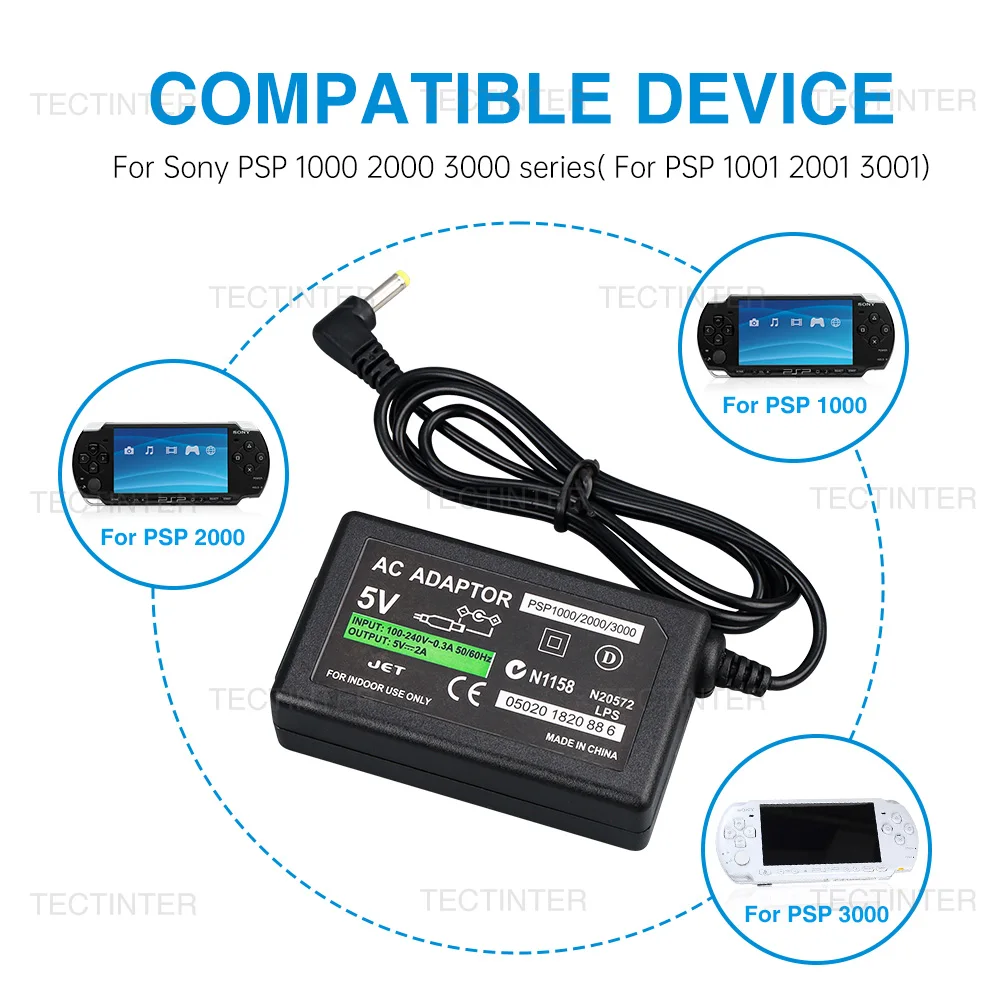 Charger Power Supply Cord For PSP