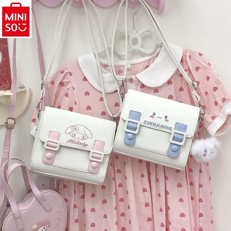 MINISO Sanrio Cartoon Kuromi Jade Guigou Student Casual Crossbody Bag Fresh and Versatile Shoulder Bag