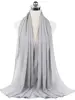 Nouveau foulard en mousseline uni pour femme, prêt-à-porter, hijab instantané, châle musulman, hijabs islamiques, écharpe arabe, foulards pour la tête