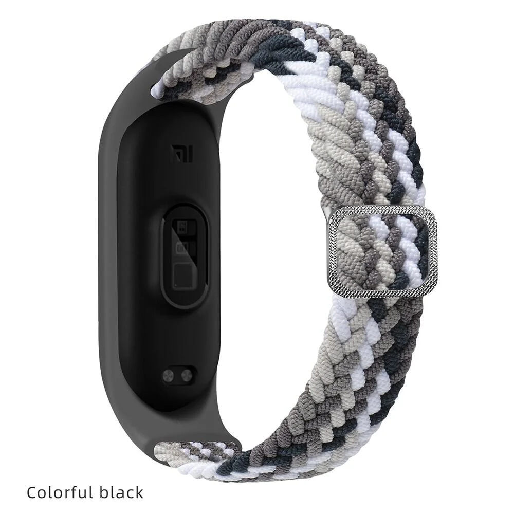 Elastic Adjustable Nylon Braided Wristband Strap - Universal Fit