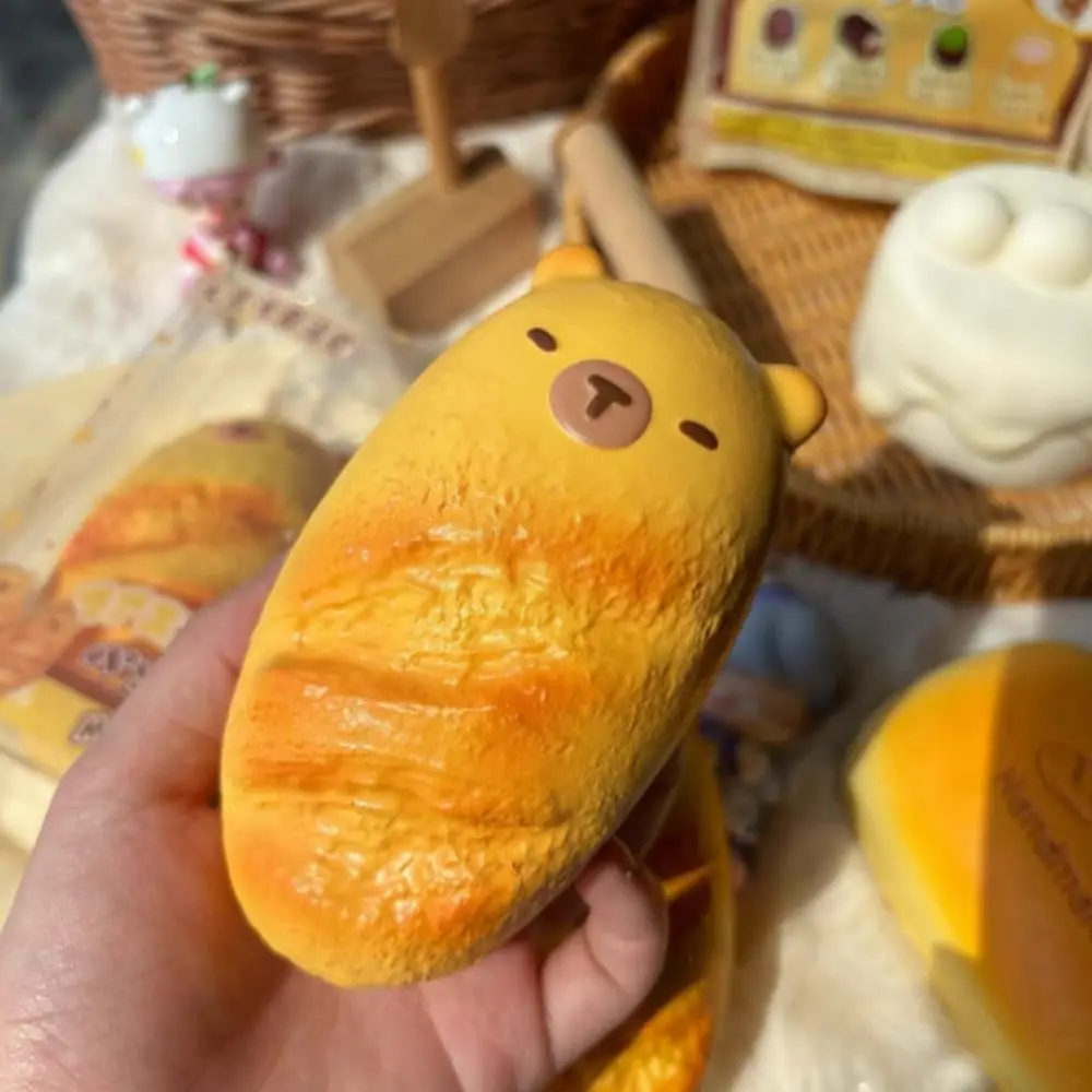 Hand Relaxing Squishy Capybara Toy Fidgets Toys Soft Rebound Bread Squeeze Toy Simulated Sticky Cake Squishy Toy Children Adult