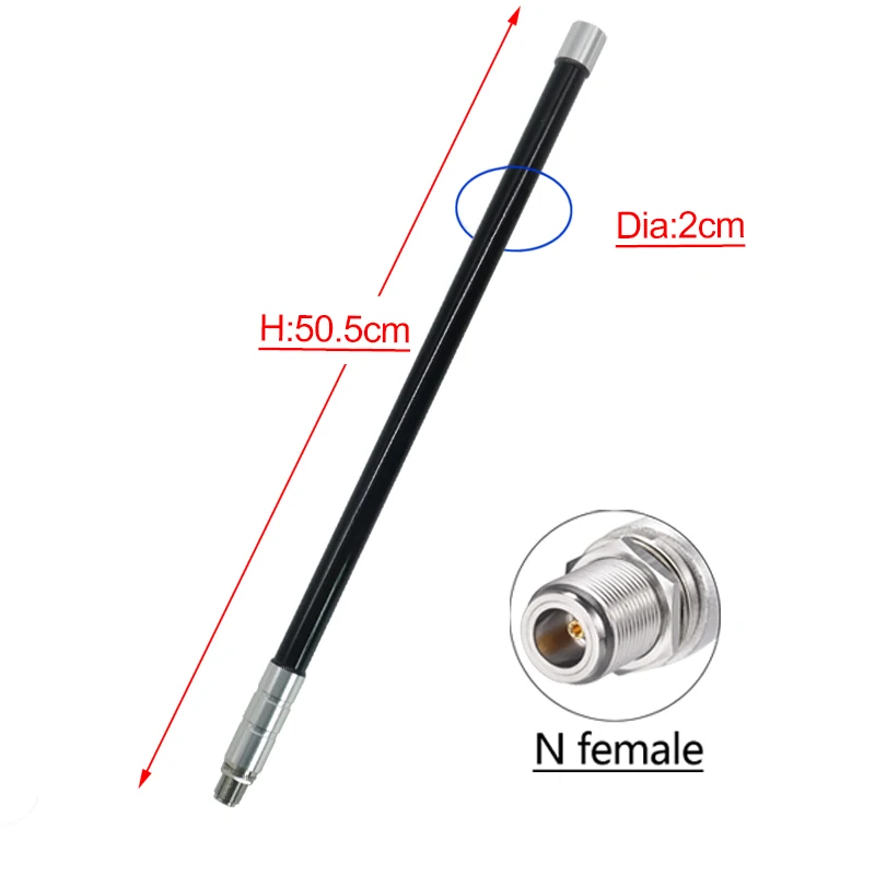 N female Base Statio 915Mhz Lora Helium Hotspot Miner Omn Antenna Outdoor IP67 Waterproof 8DBI WiFi FRP Fiberglass Aerial