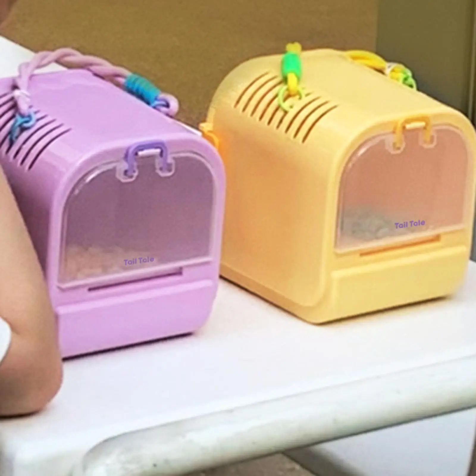 Hamster Carry Case Cage Habitat Breathable Travel Small Animal Carry Case for Ferrets Chinchilla Vacation Dwarf Hamster Squirrel