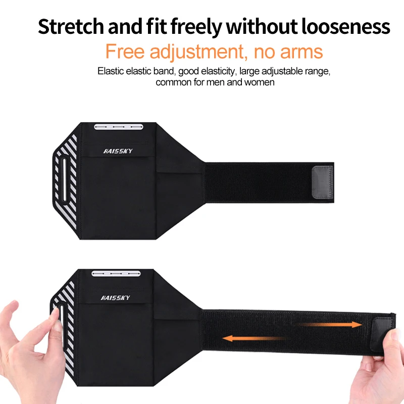 HAISSKY Slevee Outdoor Sports Running Bag Universal Men Women Belt Elastic GYM Workout On Hand Phone Cards Keys Storage Pouch 5
