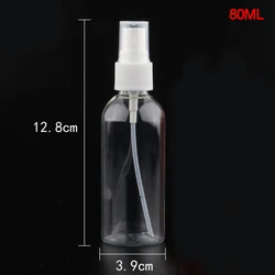 Refillable Transparent Perfume Atomizer - Portable Mini Spray Bottle for Travel, 20ml to 100ml Capacity (80ML)
