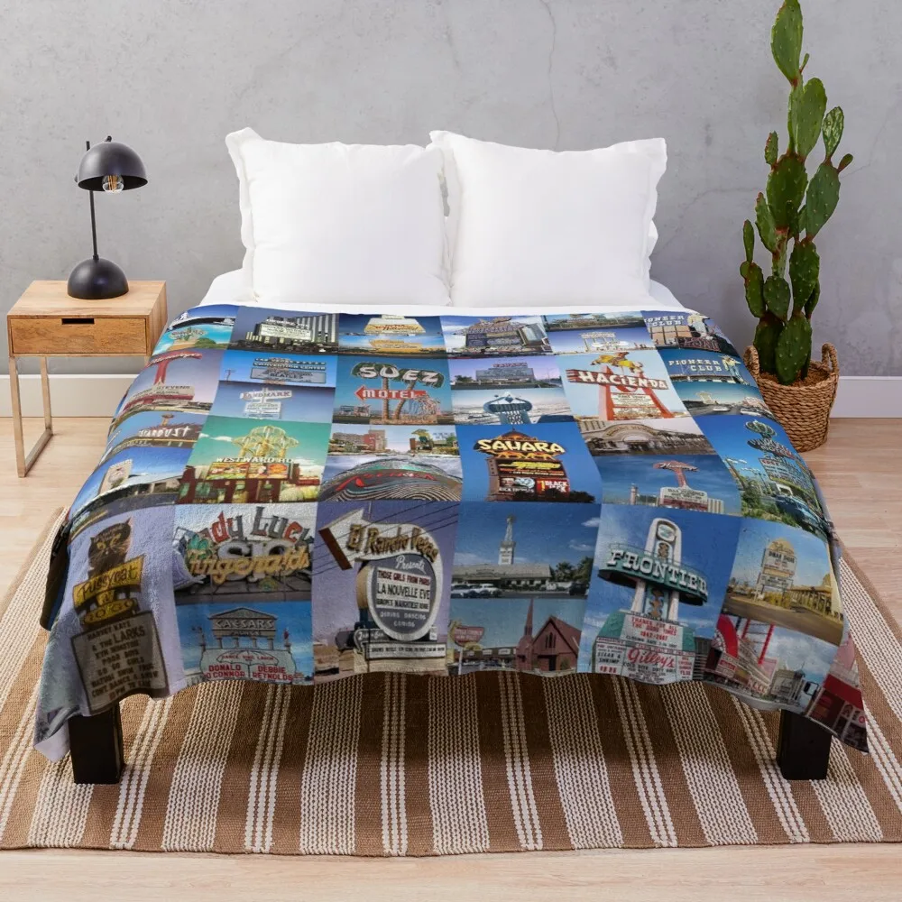 

Old Las Vegas Throw Blanket Sofa Blankets Oversized Throw Blanket